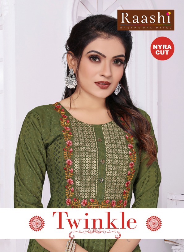 Raashi Twinkle nyra Rayon Designer Exclusive Kurti collection